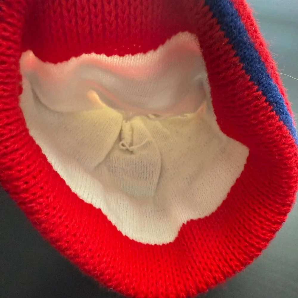 Vintage 80s NFL‎ Superbowl XIX Beanie Snow Ski Cap Pom Pom Stripe Winter Hat